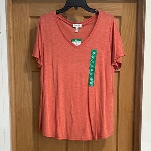 Jessica Simpson Coral V-Neck Women's Tee
